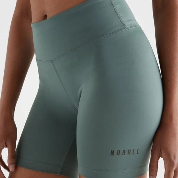 Nobull Women's High-Rise Sleek Biker Short 6” Size Small Balsam Mint - Picture 2 of 8
